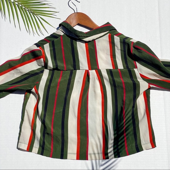 Forever 21 Small Crop Long Sleeve Stripes - Picture 6 of 7